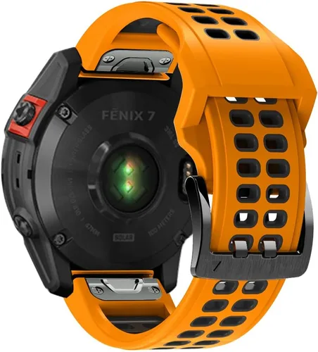 REYDA Correa de silicona compatible con Garmin Fenix 8 Pro/8/E 1.850 in, 0.866 in, correa de reloj de ajuste rápido, suave, flexible, correa de