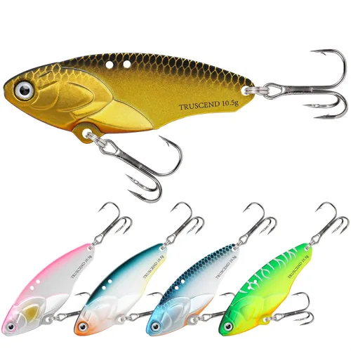 Miniatura 11 de TRUSCEND Cebos Giratorios de Pesca Swim o Jig para Agua Dulce y Salada, Señuelos de Pesca Rooster Tail para Trucha Lubina Lucioperca Crappie Salmón