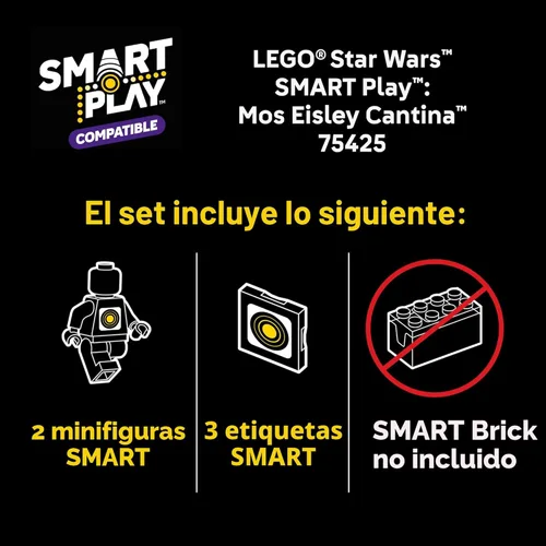 Miniatura 2 de LEGO Star Wars SMART Play: Mos Eisley Cantina - Juego de construcción de juguetes para niños, juego compatible con 3 etiquetas inteligentes y 5