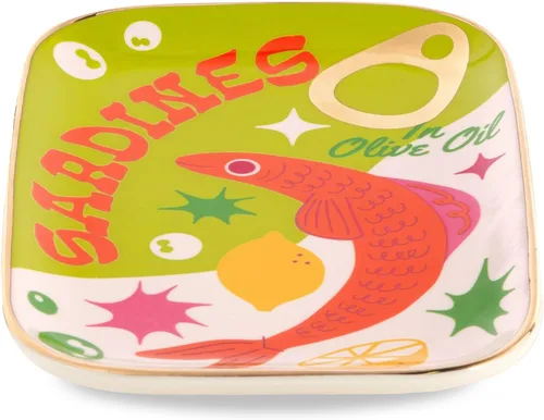 Miniatura 2 de ban.do Bandeja novedosa para baratijas, plato de cerámica para joyería, pequeña bandeja decorativa para llaves o decoración, linda bandeja