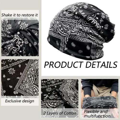 Miniatura 3 de JarseHera Gorros de algodón para quimioterapia para mujer, gorro para el cáncer, turbante