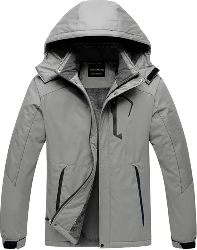 Miniatura 11 de CREATMO US Chaqueta de esquí impermeable de montaña para hombre, resistente al viento, abrigo de invierno cálido para snowboard
