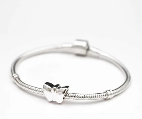 Miniatura 2 de Adabele 1 pieza auténtica de plata de ley 925 hipoalergénica mariposa encanto transformación cuentas compatibles con Pandora todos los demás dijes