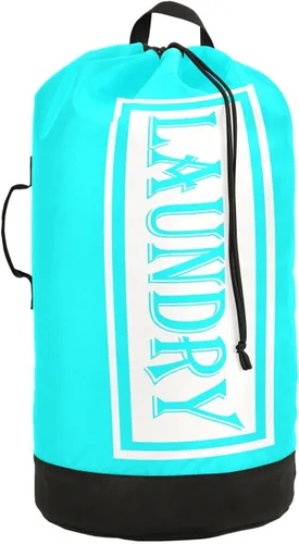 Miniatura 10 de Bolsa de lavandería de viaje de nailon amarillo limón para equipaje sucio resistente organizador de ropa sucia con cierre de cordón y correas