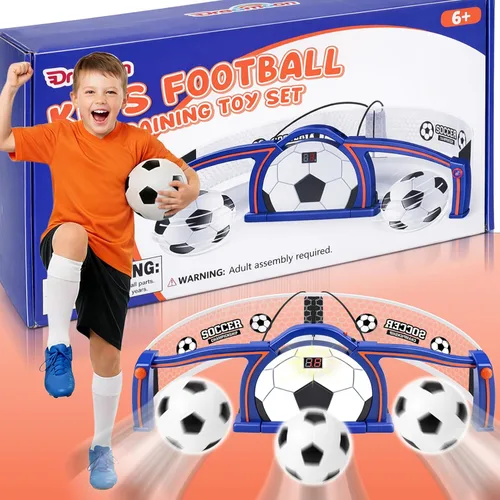 Dreamon Entrenador de fútbol para niños, equipo de entrenamiento de fútbol interior para fiestas y juegos en casa, 2 modos de juego con puntuación
