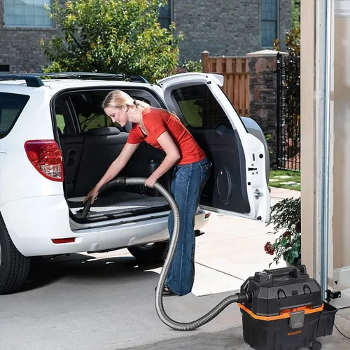Miniatura 7 de WECLEAN Aspiradora comercial en seco y húmedo de 4 galones de 5.5 picos, aspiradora de tienda resistente con función de soplador, filtro HEPA