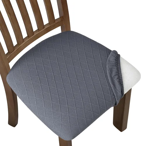 Miniatura 25 de Fuloon Fundas Elásticas para Cojines de Asiento 6 Piezas, Fundas Lavables para Asientos de Sillas, Fundas para Sillas de Comedor para Hotel