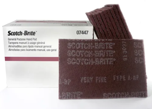 Miniatura 3 de Set de 10 alfombrillas para lijar rojas, de la marca Scotch Brite 3M