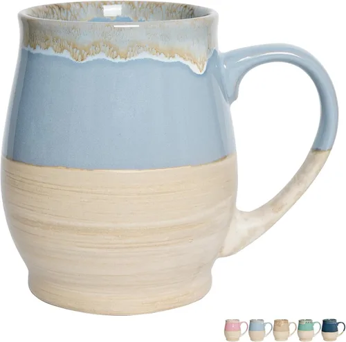 Miniatura 10 de Bosmarlin - Taza de cerámica mate extra grande, 25 onzas, apta para lavavajillas y microondas, taza grande y sobredimensionada para té, esmalte