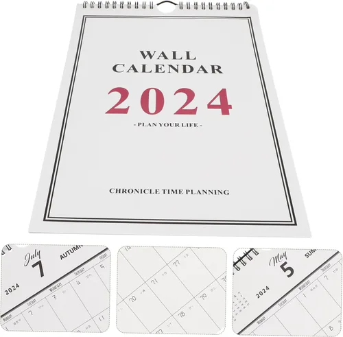 Miniatura 2 de NOLITOY Calendario montado en la pared, calendario 2024, calendario colgante 2024, calendario colgante de vacaciones, agenda de citas, calendario
