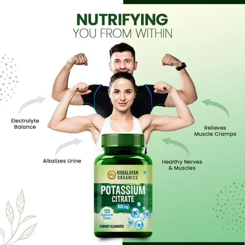 Miniatura 6 de Citrato de potasio 800 mg (120 tabletas vegetales) 100% herbario sin efectos secundarios conocidos - por pharmacylife
