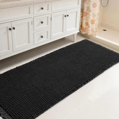 Miniatura 56 de Subrtex - Alfombras de baño de chenilla, tapete de baño de felpa corta y suave, tapete de ducha absorbente de agua, tapete de baño para la ducha