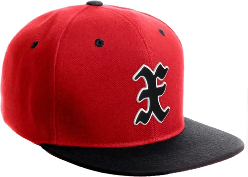 Miniatura 948 de Daxton Gorra clásica con visera de billete plano con letras del alfabeto inglés antiguo de la A a la Z