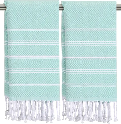 cabanana Toallas de mano para baño, paquete de 2, 20 x 30 pulgadas, 100% algodón, toallas de mano turcas, superabsorbentes y de secado rápido,