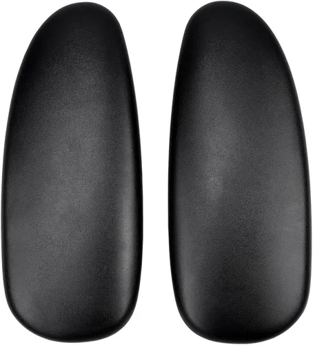 Miniatura 2 de MingYi.office Almohadillas de repuesto para silla de oficina Humscale Liberty, para brazo fijo y ajustable en altura, vinilo negro (1 par).