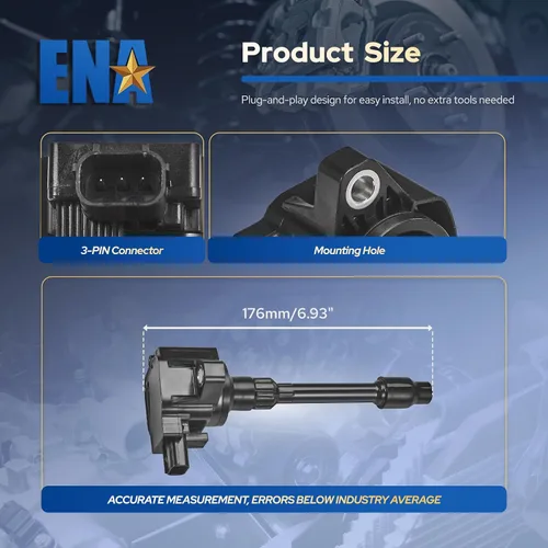 Miniatura 6 de ENA Juego de 4 bobinas de encendido compatibles con Honda Fit 2016-2020 1.5L Civic 2015-2020 2.0L