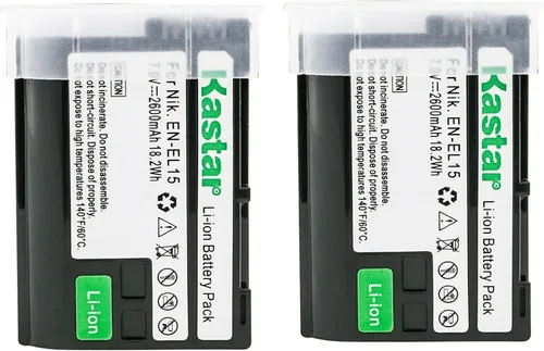 Miniatura 5 de Kastar Paquete de 1 batería de repuesto EN-EL15 para Nikon D7500, Z 6, Z6, Z6 II, Z 7, Z7 II, Z 7 Q3, Z7Q3, 1 V1, D500, D600, D610, D750, D780