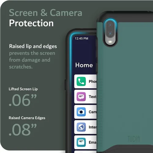 Miniatura 6 de TUDIA DualShield - Funda diseñada para Jitterbug Smart 3, [Fusionar] a prueba de golpes, grado militar, resistente, de doble capa, protección