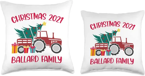 Miniatura 3 de Almohada de Navidad 2021 Ballard Family Matching Name Tractor Farm