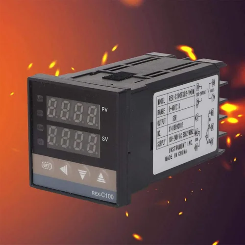 Miniatura 3 de 0 a 752.0 °F PID controlador de temperatura digital termostato kit REX-C100FK02-V* DN termopar termostato AC110V-240V Max25A SSR K termopar sensor