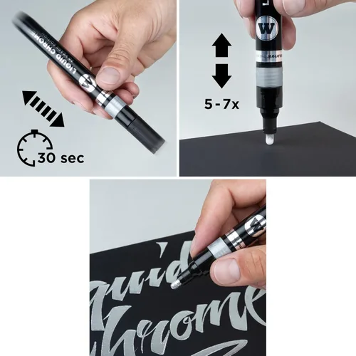 Miniatura 4 de Molotow Juego de rotuladores de caligrafía de cromo líquido
