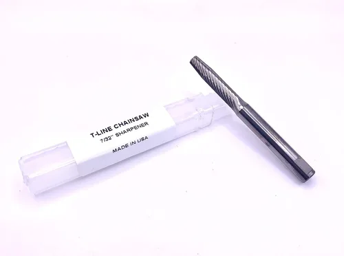 Cortador de carburo de 7/32 pulgadas, compatible con afiladores de motosierra Timberline (para cadena de paso de 3/8 pulgadas y .404)