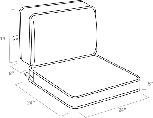 Miniatura 5 de Arden - Juego de cojines de espuma de lujo para asientos profundos de 24 x 24 pulgadas, para exteriores, fabricado con PROFOAM, tela de rendimiento