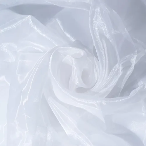 Miniatura 15 de Fynite Tela de organza rosa bebé por yarda 1 yarda de largo 44" de ancho Organza sedoso nupcial para vestido de novia DIY, manualidades