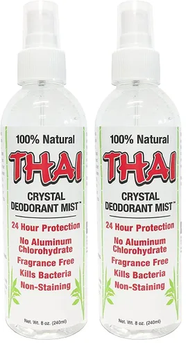 THAI - Espray desodorante de cristal natural (8 onzas líquidas) (paquete de 2)