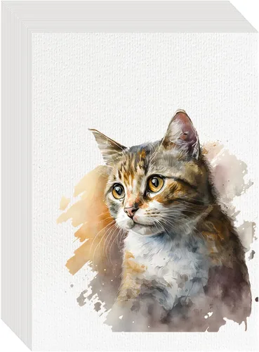 Miniatura 21 de 100PCS 2.5x3.5 Watercolor Paper Bulk, 140lb/300g Cold Press Thick Water Color Paper Pad for Child Adult, White Art Paper for Drawing Painting