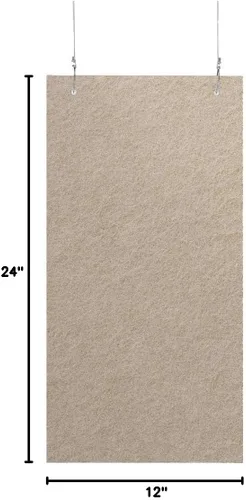 Miniatura 8 de Versare Baffles acústicos colgantes SoundSorb Material de amortiguación de sonido Colgado de techo Diseño moderno Paneles SoundSorb beige