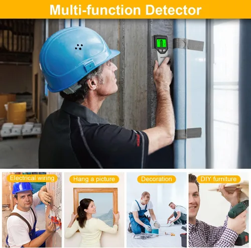 Miniatura 8 de Detector de Vigas Escáner de Pared - Herramienta Detector de Vigas 5 en 1 con Chip Inteligente y Pantalla LCD HD, Detector de Vigas Buscador