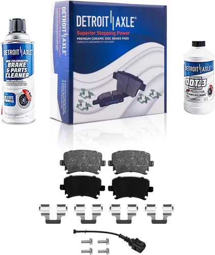 Miniatura 27 de Detroit Axle - Kit de freno delantero para Dodge Ram 1500 Durango Dakota Chrysler Aspen Dakota Driver Side Disco Freno Pinza de freno de cerámica