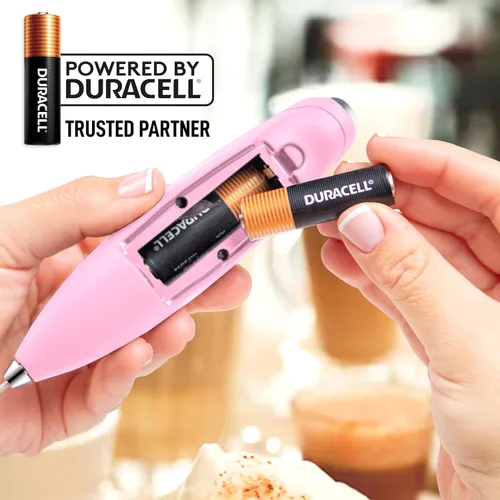 Miniatura 590 de Zulay Milk Boss Espumador de leche potente manual, hace espuma para latte, batidor para mezclar bebidas, café, miniespumador para capuchino, frappé