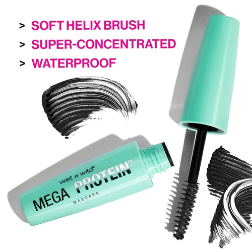 Miniatura 3 de wet n wild Máscara impermeable Mega Protein, muy negra, 0.21 onzas, C154A
