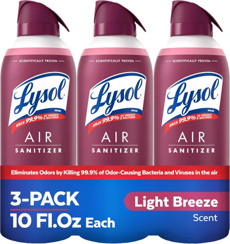 Lysol Spray desinfectante de aire con eliminador de olores para el hogar y la oficina, aerosol desinfectante, alternativa a ambientador, aroma