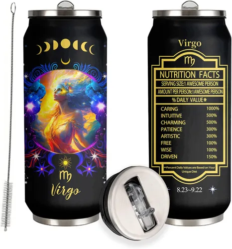 Miniatura 15 de Tumbler de Constelación de Sagitario del Zodiaco de Acero Inoxidable para Hombres y Mujeres Fanáticos de la Astrología Regalos de Cumpleaños Tumbler