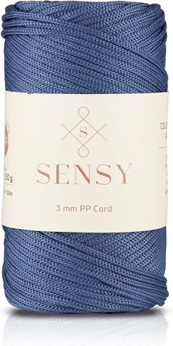 Miniatura 81 de Sensy - Cuerda de poliéster prémium de 0.118 pulgadas (0.118 in), 131 yardas, 100% polipropileno, cordón de macramé, cuerda de ganchillo de 0.118