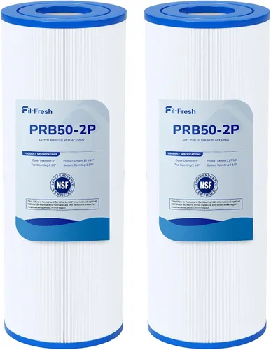 Fil-fresh C-4950 Filtro de spa de repuesto para Filbur FC-2390, Pleatco PRB50-IN, Unicel C-4950, filtro de spa desplegable de 5 × 13, reemplaza a