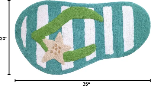 Miniatura 2 de Avanti Linens - Alfombra de baño, alfombra de baño decorativa, decoración de baño inspirada en la playa (modo playa, 20 x 30 pulgadas)