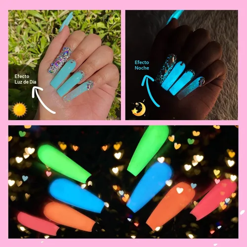 Miniatura 2 de SAVILAND - Juego de esmaltes de uñas de gel que brillan en la oscuridad - 12 colores de Halloween, esmaltes de uñas de gel neón luminosos, efecto