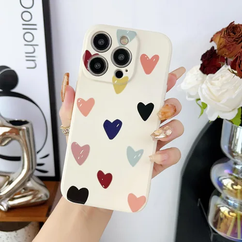 Miniatura 8 de Funda protectora para iPhone 12 para mujeres y niñas, diseño lindo de silicona suave, protección de cámara con forma de corazón, para iPhone 12