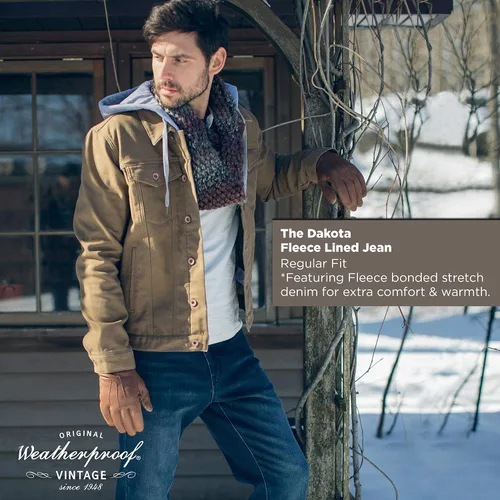 Miniatura 4 de Weatherproof Vintage Jeans con forro polar de ajuste regular para hombre