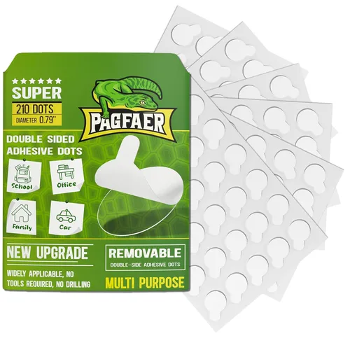 Miniatura 13 de 105 piezas de puntos adhesivos de doble cara, 0.79" de masilla adhesiva transparente removible, puntos adhesivos impermeables sin residuos