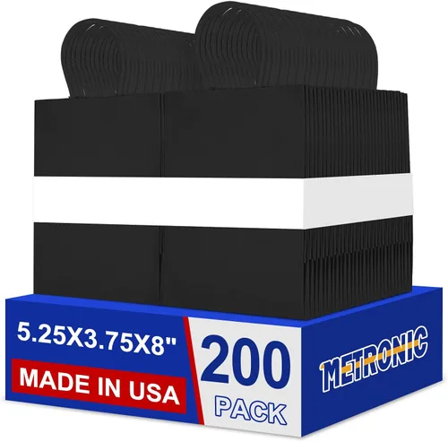 Miniatura 17 de METRONIC Bolsas de papel marrón de 10 x 5 x 13 pulgadas, 50 unidades, bolsas de regalo de papel kraft de tamaño mediano con asas, bolsa de papel
