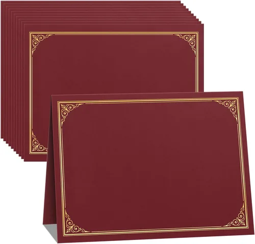 Miniatura 11 de SUNEE Titulares de certificados (azul, 60 paquetes, nuevo patrón), cubre diploma, borde de lámina dorada, para certificados de tamaño carta de 8.5 x
