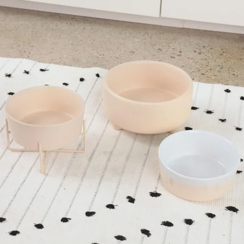Miniatura 6 de Waggo Uplift - Tazón de cerámica para perros para razas pequeñas, medianas y grandes, pesado y duradero, para alimentos y agua, apto para Crema
