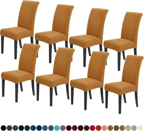 Miniatura 65 de Joccun Fundas para Sillas de Comedor Juego de 2, Fundas Elásticas para Sillas de Comedor Fundas para Sillas de Comedor Protector de Asiento, Funda