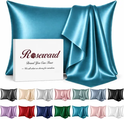 Funda de almohada de seda 25 Momme para cabello y piel, 100% seda de morera, refrescante, suave, cierre de cremallera oculto, funda de almohada de