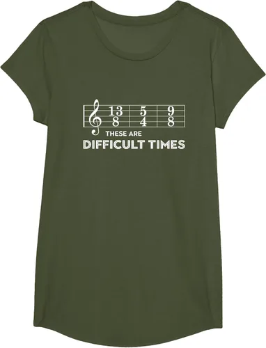 Miniatura 100 de Musician - Camiseta con texto en inglés "These are Difficult Times", talla S